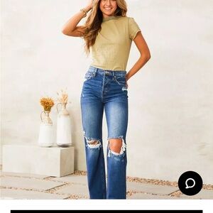 KANCAN Vintage 90s straight high waisted jeans . Size 28 length 32